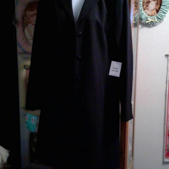 NWT,Vintage 90s,CLASSY,Long, Black, Blazer/Jacket/Dress by Classiques Entierπ€ - Picture 2 of 14